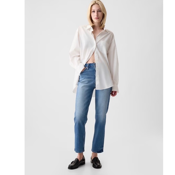 GAP Denim - GAP Cheeky Straight Leg High Rise Button Fly Jeans in Medium Wash Size 10S